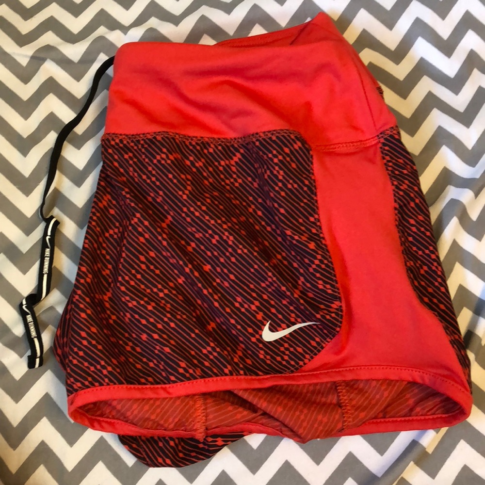 Red spotted bike shorts